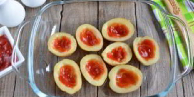 Рецепт пиццы в картофельных лодочках