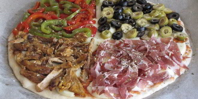 Рецепт пиццы времена года