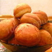 Рецепт Пончиков дрожжевых пышных с начинкой внутри