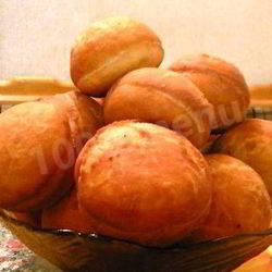 Рецепт Пончиков дрожжевых пышных с начинкой внутри