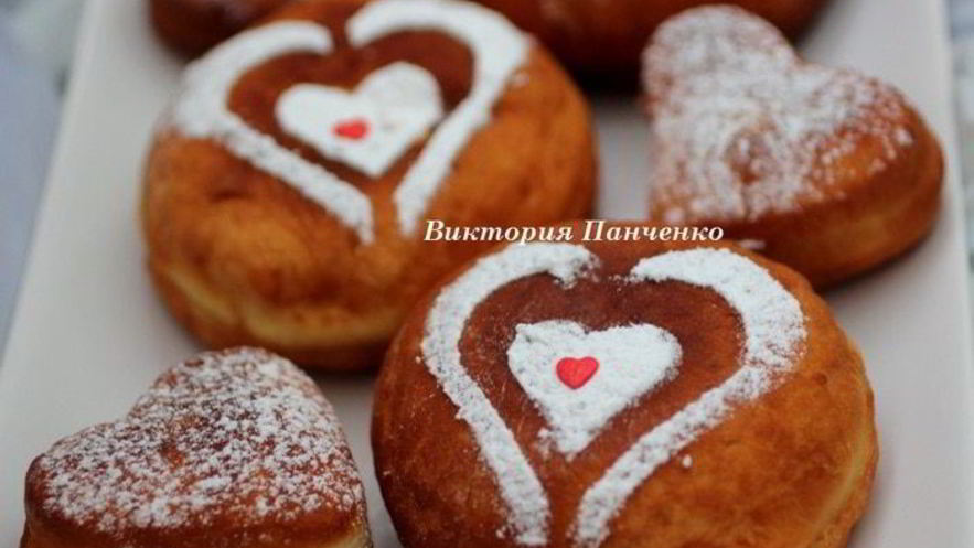 Рецепт пончиков с шоколадом для всех влюбленных