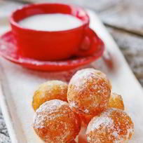 Рецепт Творожных пончиков, жаренных в масле