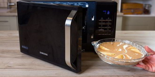 Рецепт ароматной шарлотки в микроволновке samsung