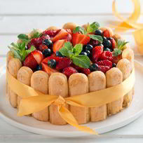 Рецепт Изысканной шарлотки с манго и заварным кремом