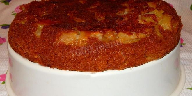 Рецепт шарлотки на кефире в мультиварке