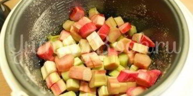 Рецепт шарлотки с ревенем в мультиварке