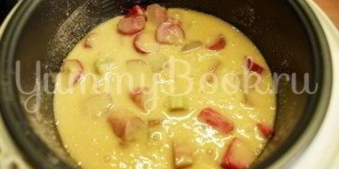 Рецепт шарлотки с ревенем в мультиварке