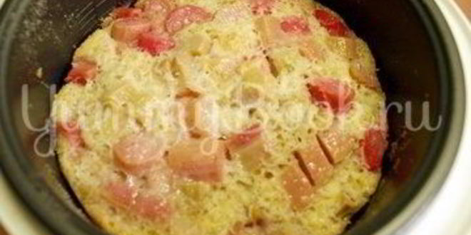 Рецепт шарлотки с ревенем в мультиварке