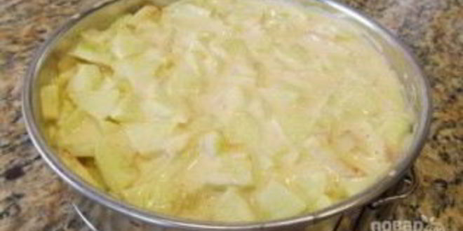 Рецепт теста на шарлотку с яблоками