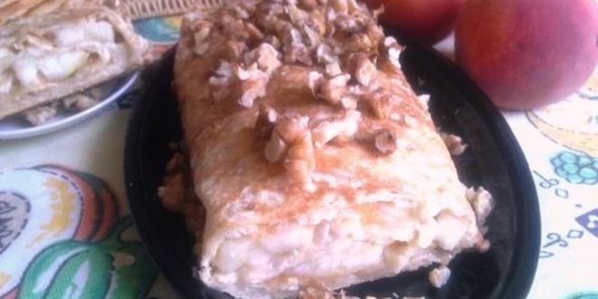 Рецепт быстрого штруделя из лаваша с грушей