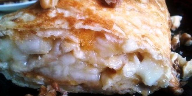 Рецепт быстрого штруделя из лаваша с грушей