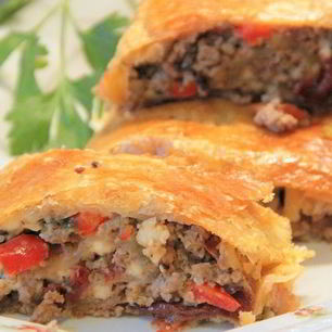 Рецепт Мясного штруделя в духовке