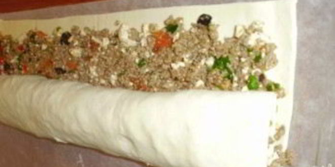 Рецепт мясного штруделя в духовке