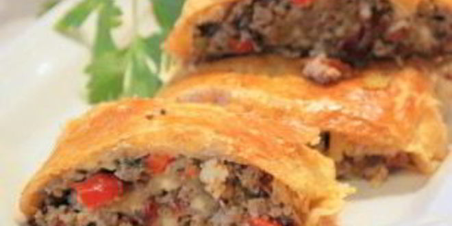 Рецепт мясного штруделя в духовке