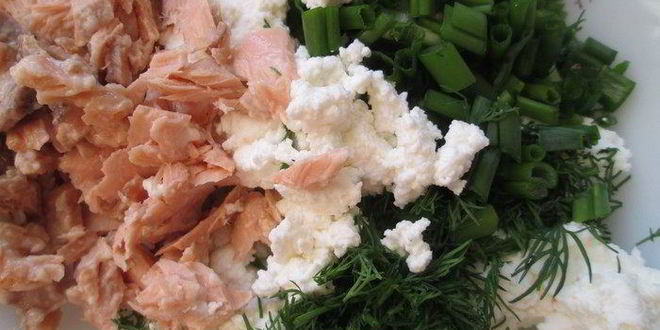 Рецепт рыбного штруделя из творожного теста