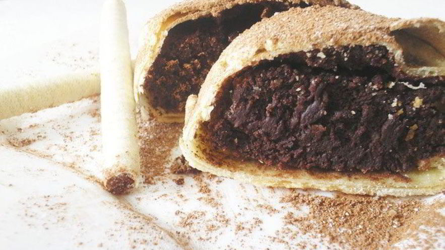 Рецепт шоколадна-орехового штрудель