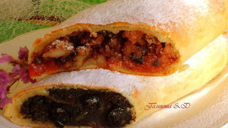 Рецепт штруделя из творожного теста без яиц