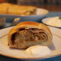 Рецепт Штруделя с грушами и сыроежками