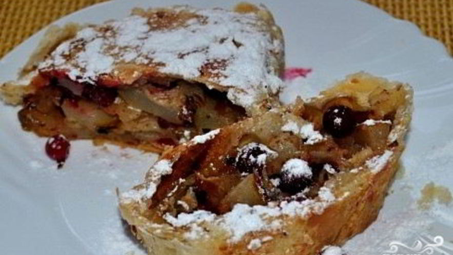 Рецепт штруделя с грушей