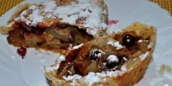 Рецепт штруделя с грушей