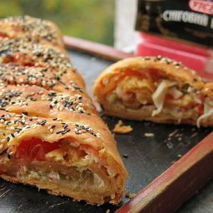 Рецепт Штруделя с крабовыми палочками