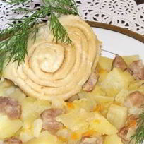 Рецепт Штруделя с мясом и картошкой