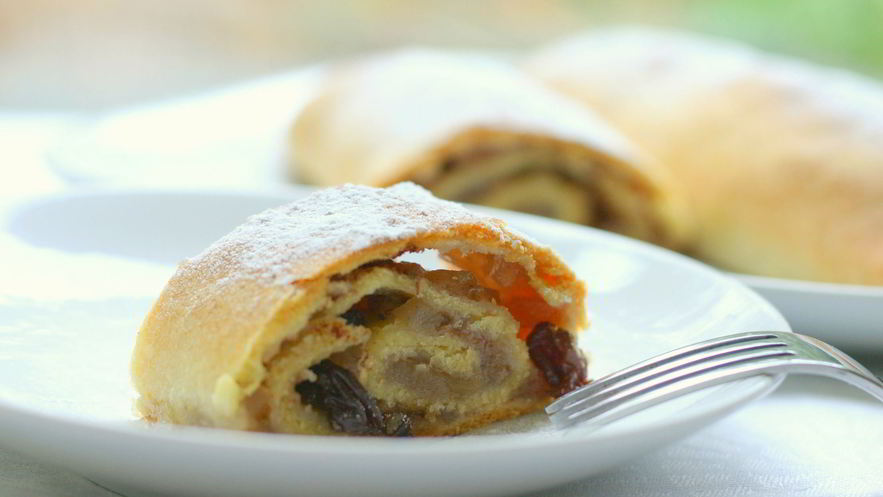 Рецепт штруделя с начинкой из яблочного повидла