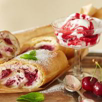 Рецепт Штруделя с творогом и черешней