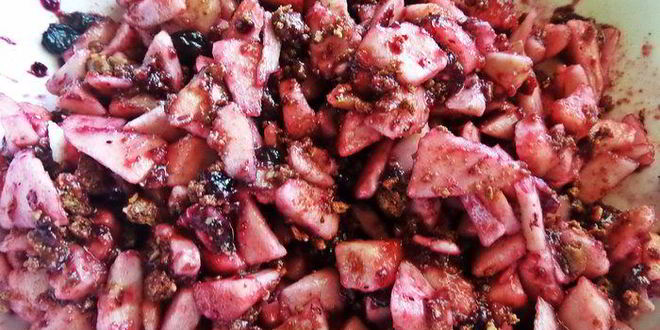 Рецепт штруделя с яблоками и голубикой