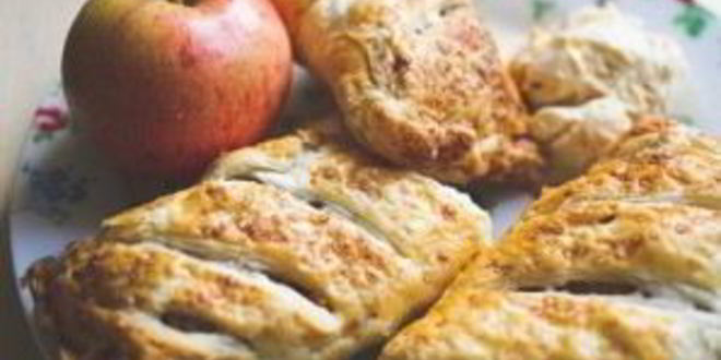 Рецепт штруделя яблочного из готового слоеного теста