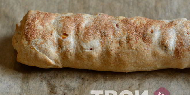 Рецепт яблочного штруделя из слоеного теста