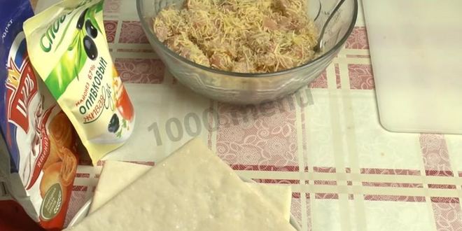Рецепт слоеных слоек с курицей