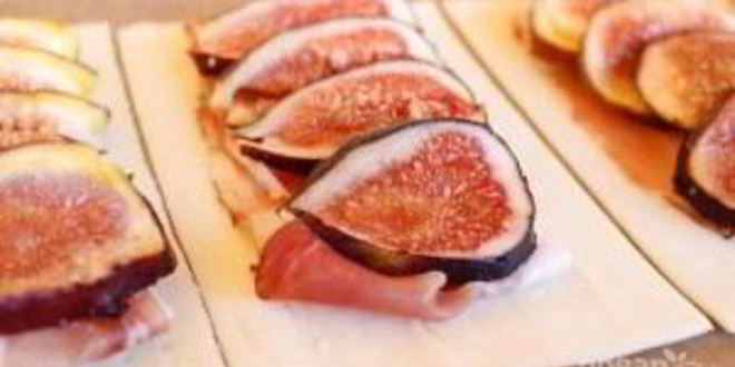 Рецепт слоек с инжиром и ветчиной