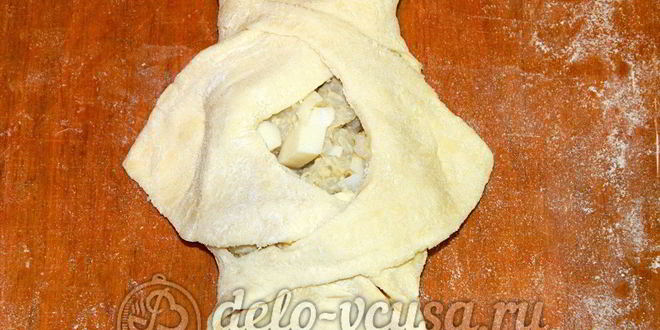 Рецепт слоек с яйцом и рисом