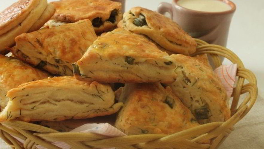 Рецепт слоек с зеленью