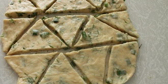 Рецепт слоек с зеленью