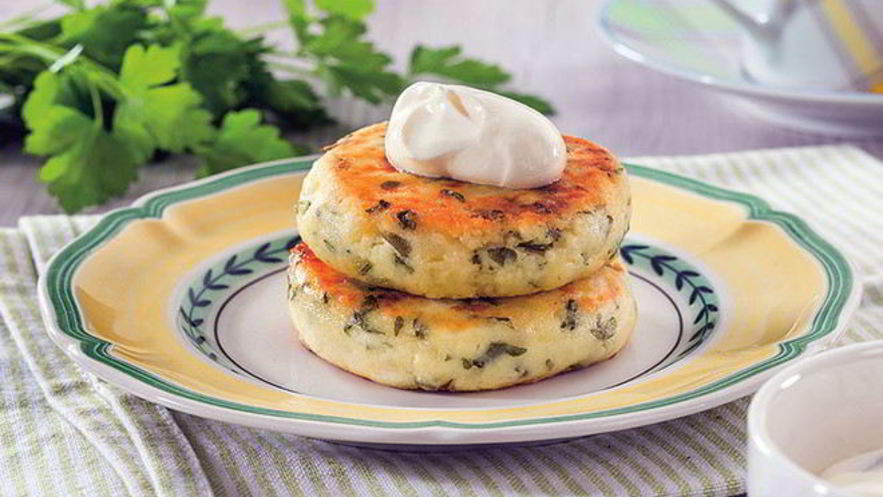 Рецепт творожников с сыром и зеленью