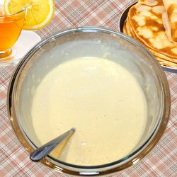 Рецепт Теста для блинов на молоке без яиц