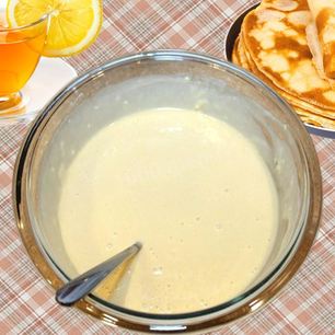 Рецепт Теста для блинов на молоке без яиц