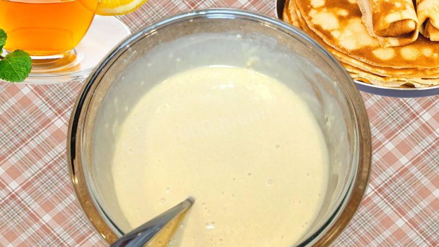 Рецепт теста для блинов на молоке без яиц