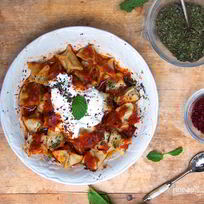 Рецепт Теста для мантов с мясом