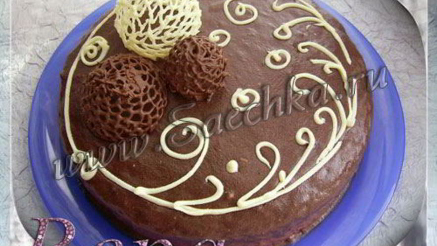 Рецепт шоколадного торта с брусничным суфле