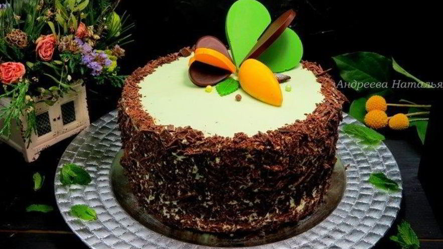 Рецепт торта шоколад-мята-лимон