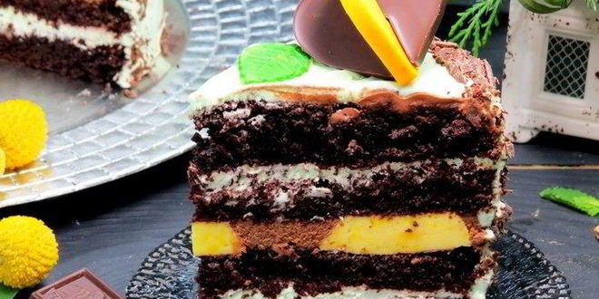 Рецепт торта шоколад-мята-лимон