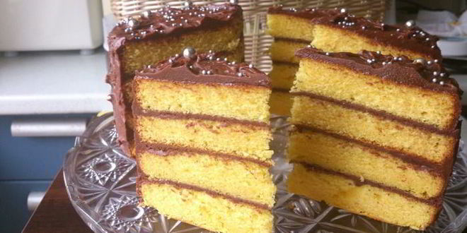 Рецепт золотистого торта