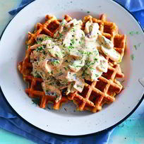 Рецепт Картофельных вафель с грибным соусом