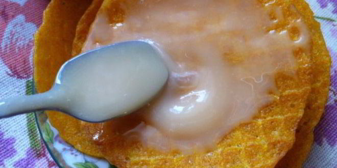 Рецепт тыквенных тонких вафель с домашней сгущенкой