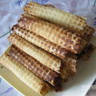 Рецепт Вафельных трубочек со сгущенкой