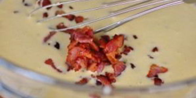 Рецепт вафель с беконом