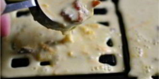 Рецепт вафель с беконом